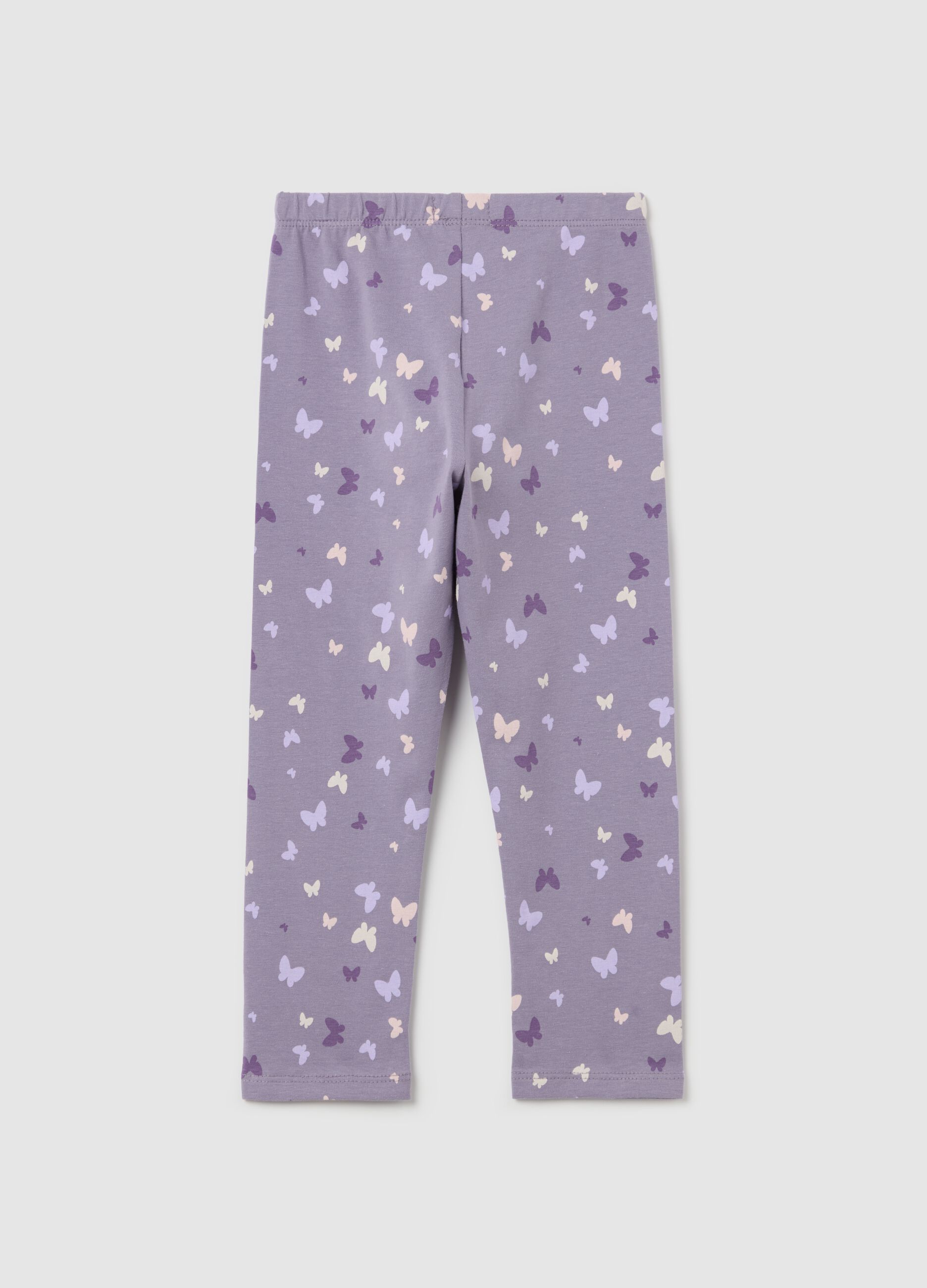 Leggings a tre quarti in cotone stretch 