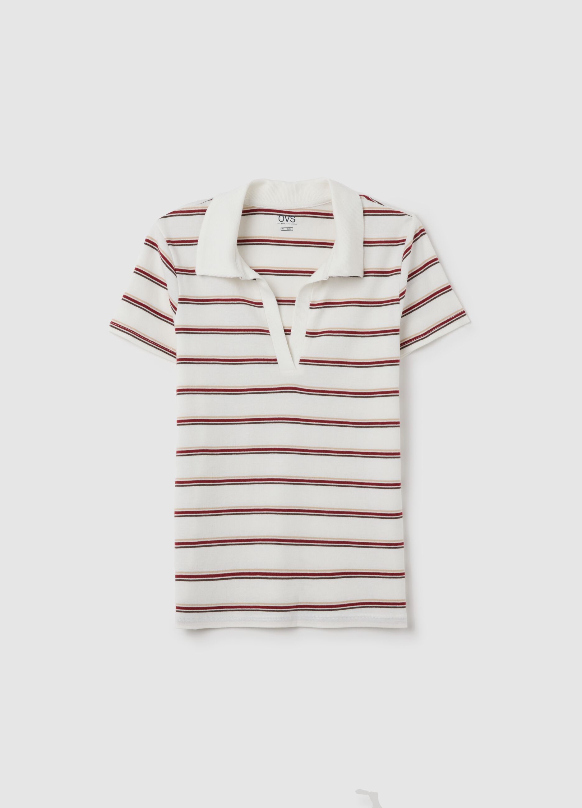 Women's Polo Shirt in Pure Multicolour Cotton