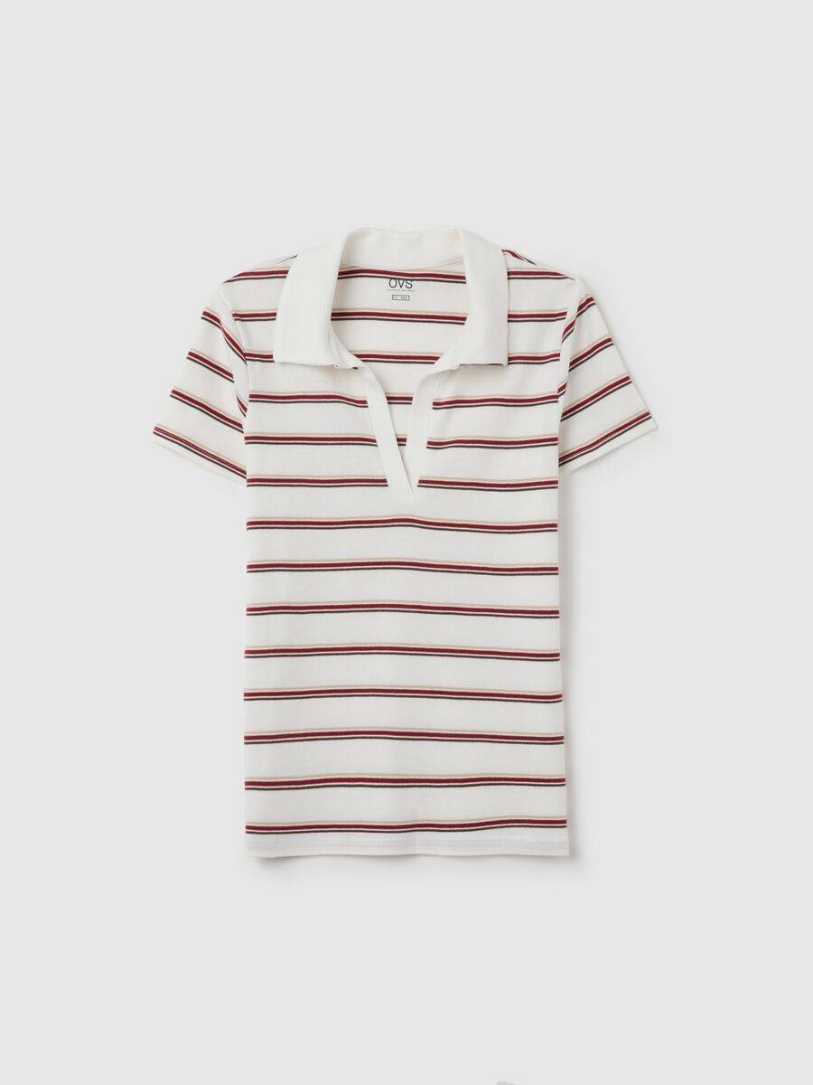 Women's Polo Shirt in Pure Multicolour Cotton_4
