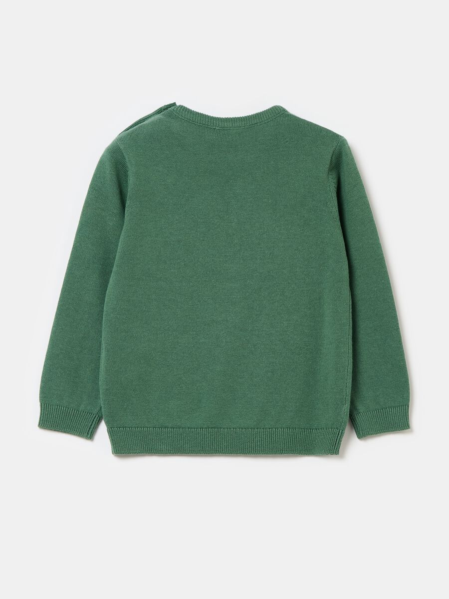 Pullover in maglia di cotone tinta unita_1