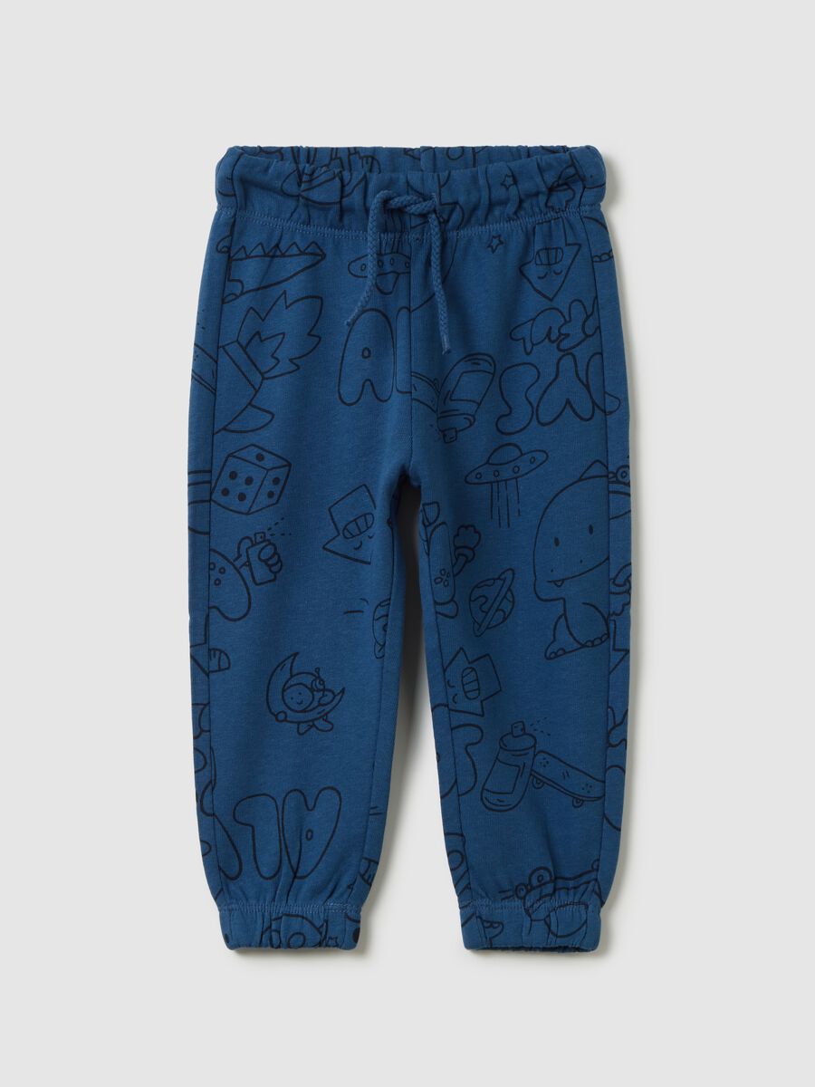 Kids' pure cotton blue jogger trousers_0