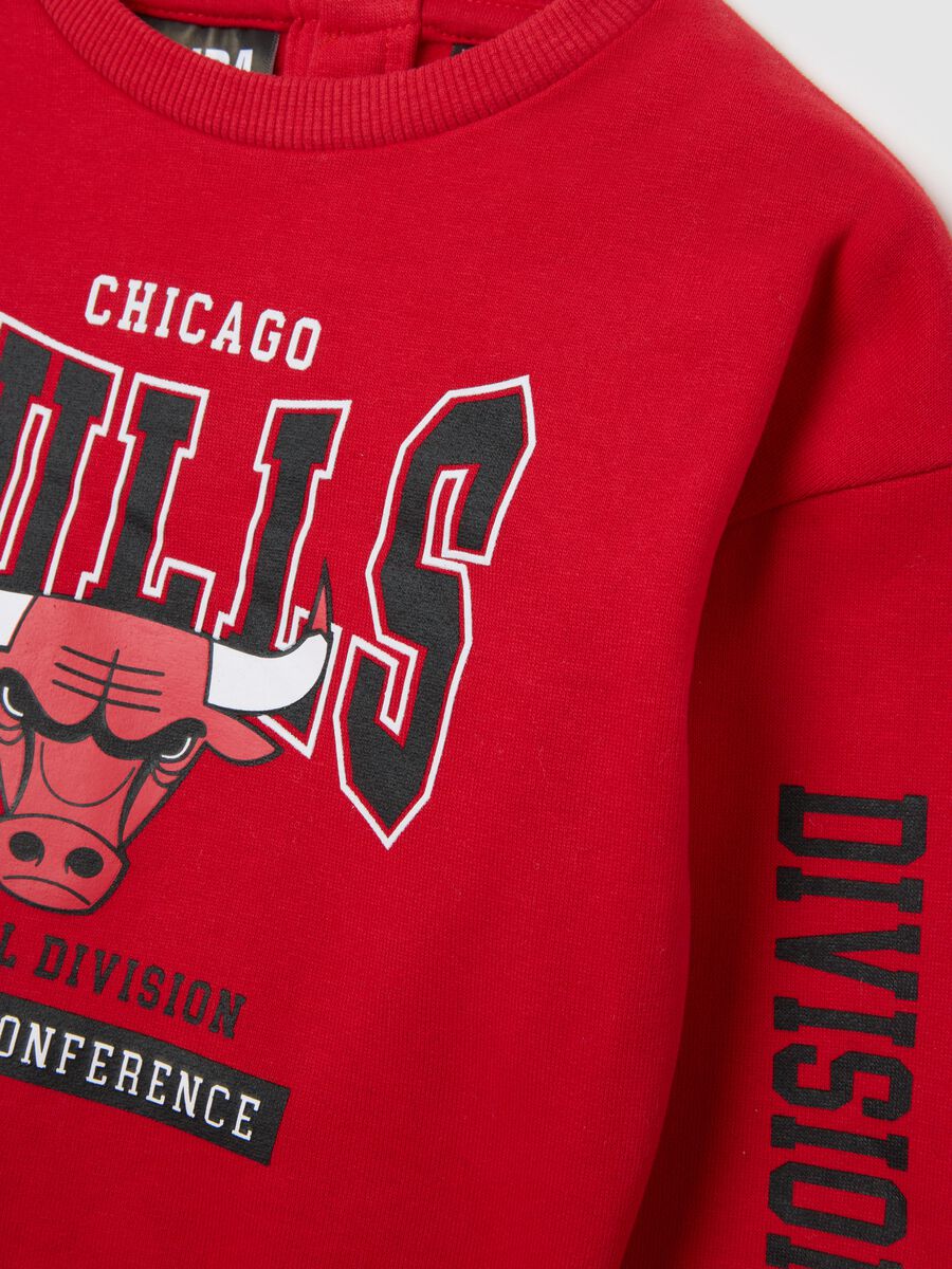 Multicolour sweatshirt and trousers set for kids - Chicago Bulls in cotton blend_3
