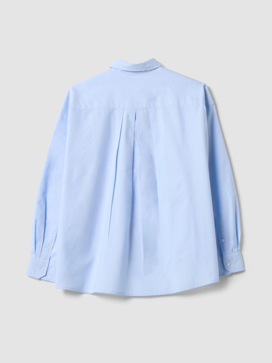Camicia azzurra in puro cotone con colletto classico regular fit_2