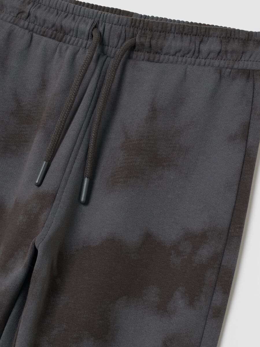 Children's multicolour joggers in pure cotton with TieDye pattern_2
