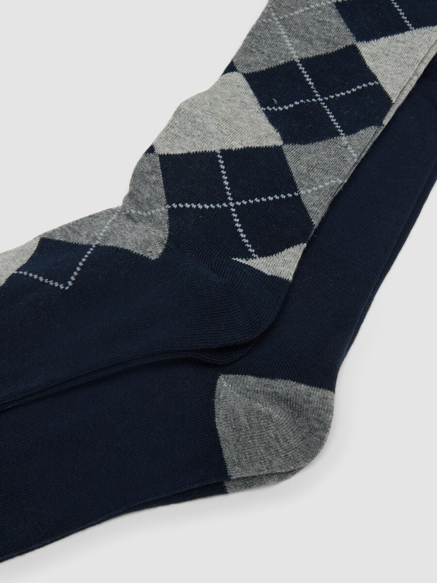Five-pack of multicoloured long socks in stretch organic cotton_2