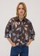Brown lyocell-blend regular-fit shirt with foliage print_0