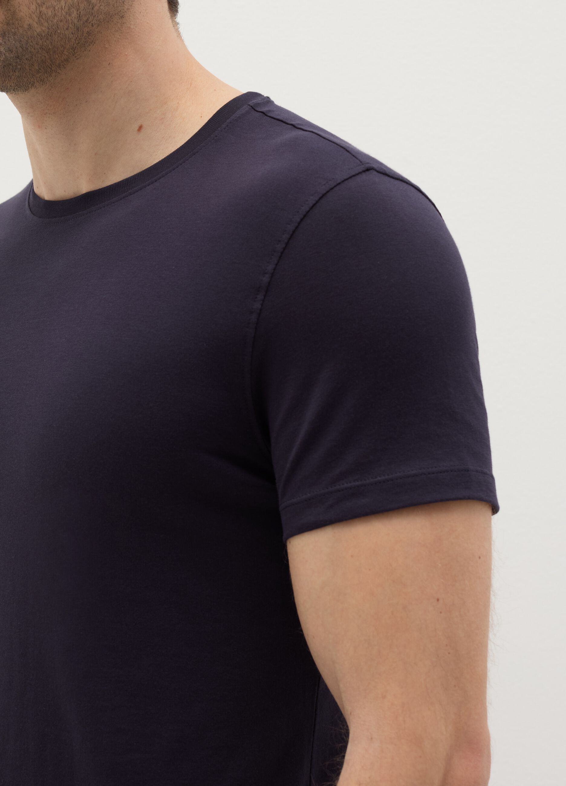 Two-pack undershirts with round neck