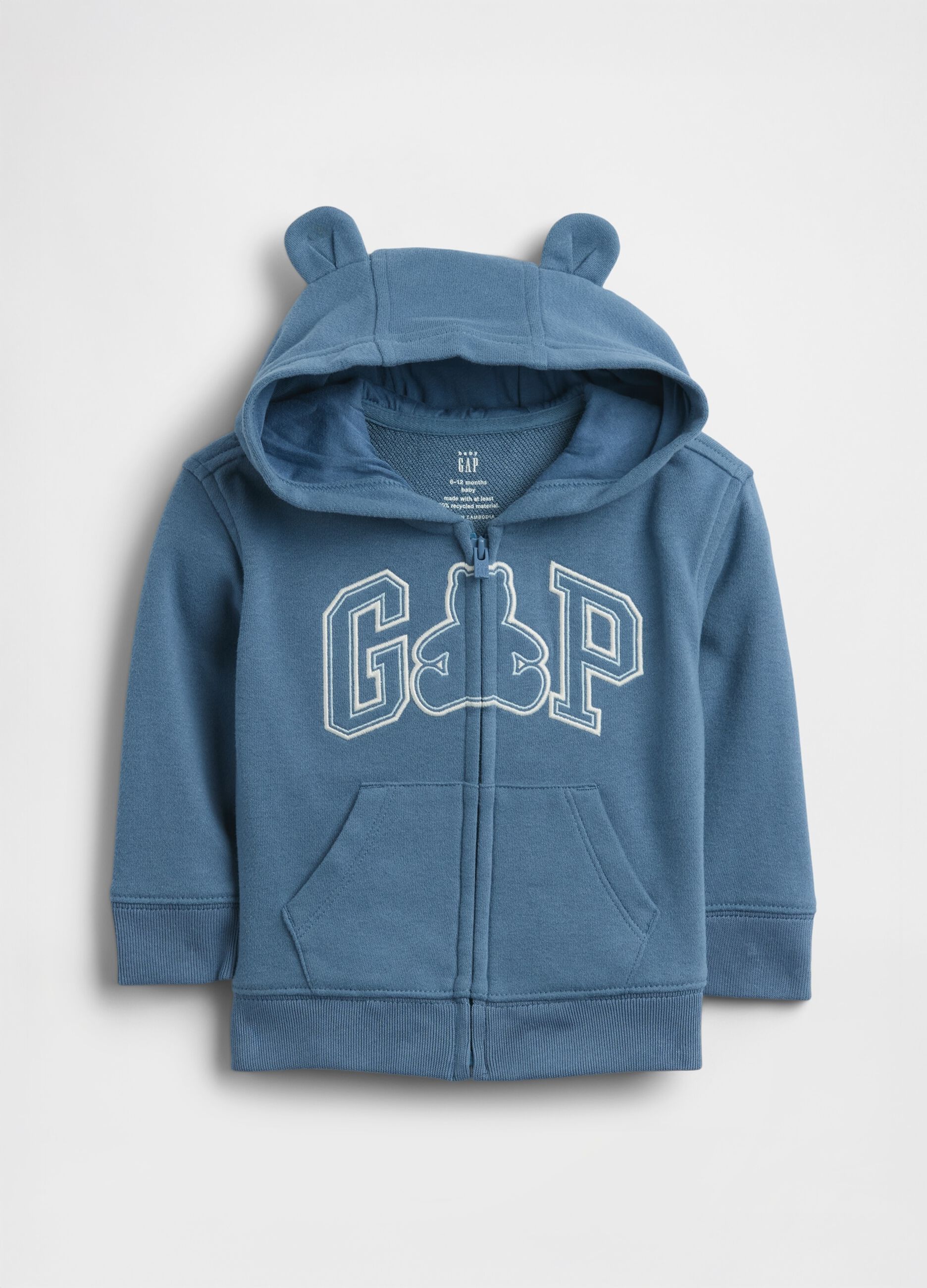 Cotton blend hooded sweatshirt with logo