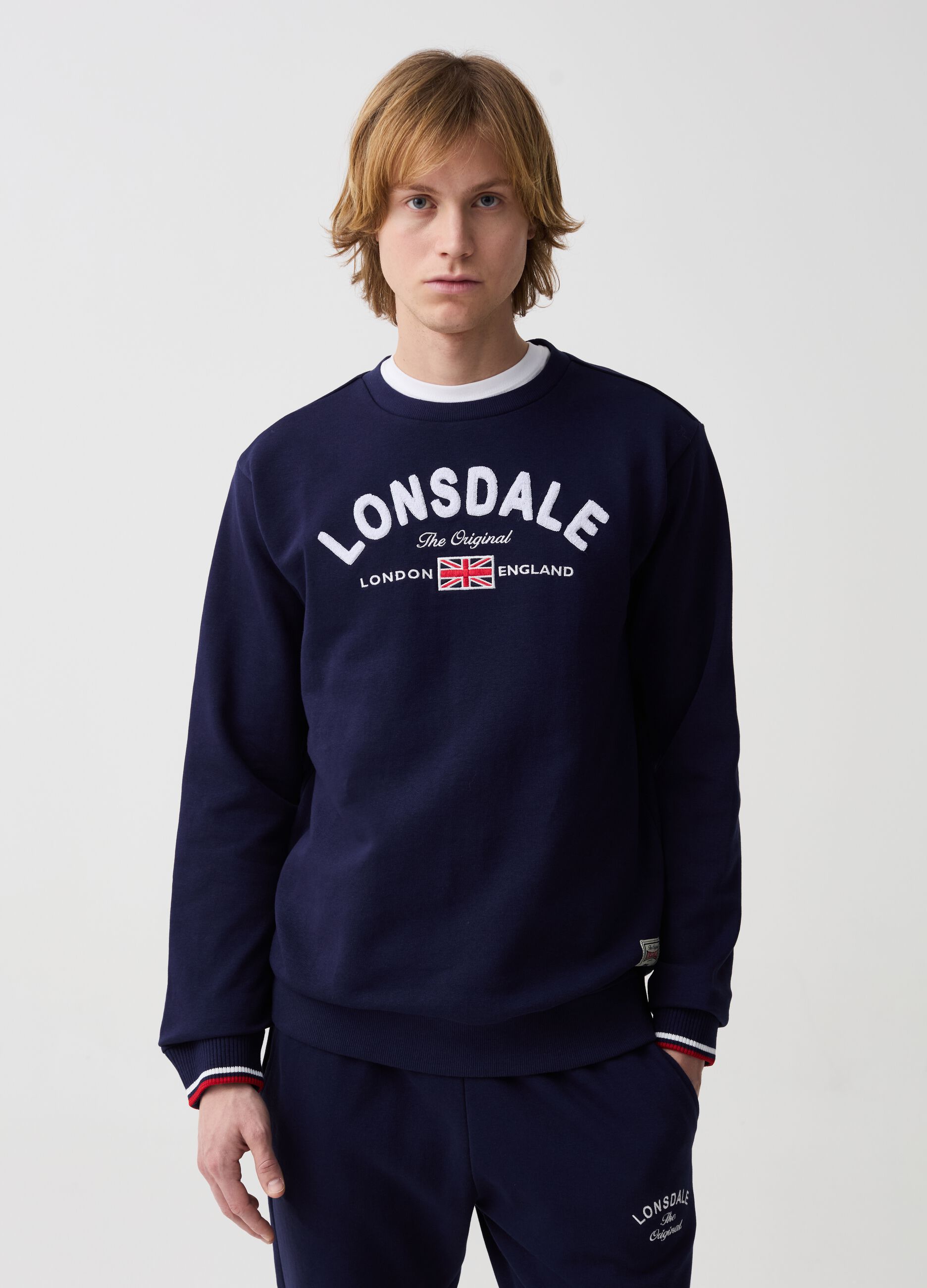 Ovs Felpa in cotone con applicazione logo boucle