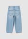 Blue cotton blend regular fit children's jeans_4