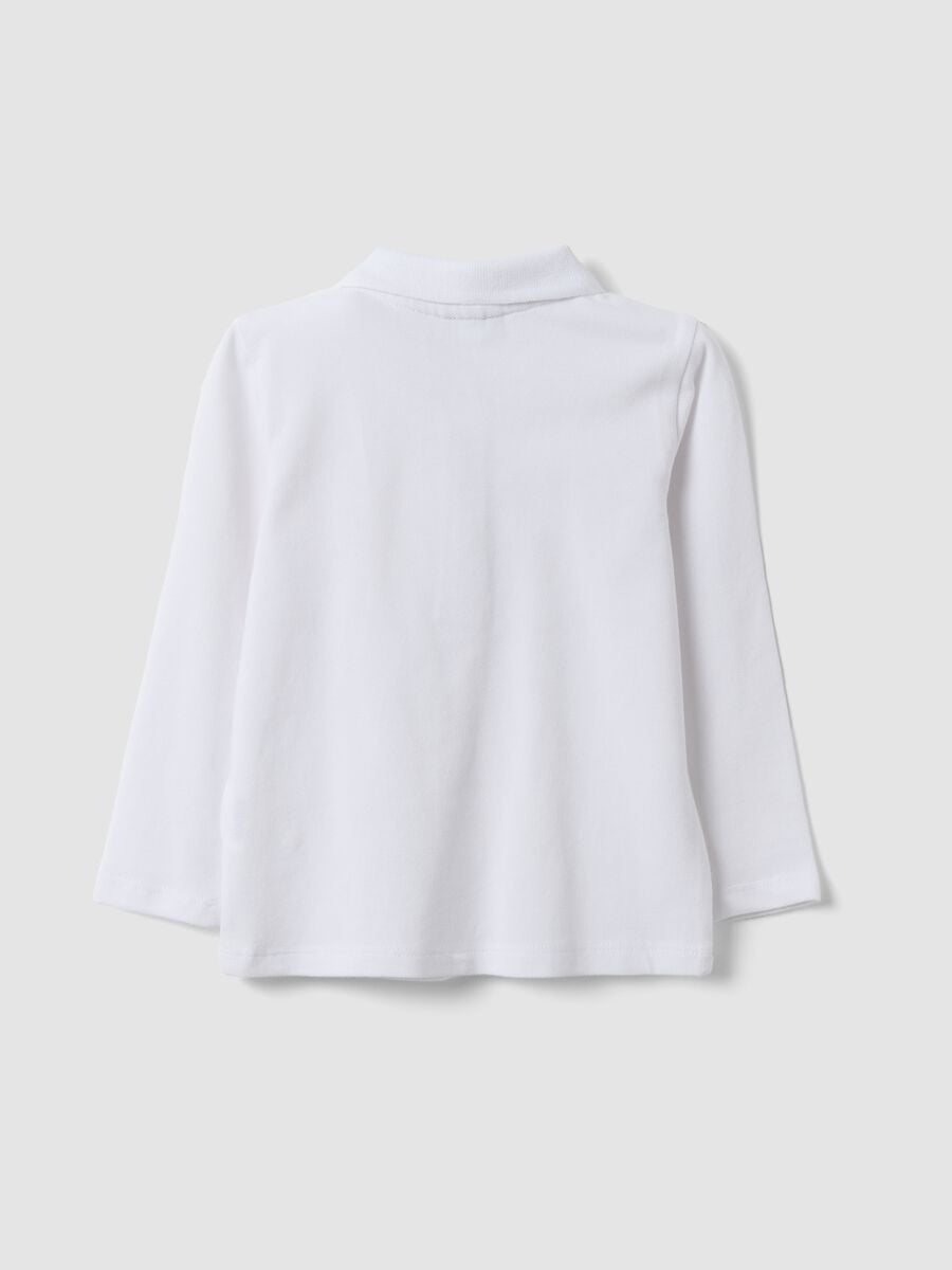 White long-sleeve organic cotton polo_1