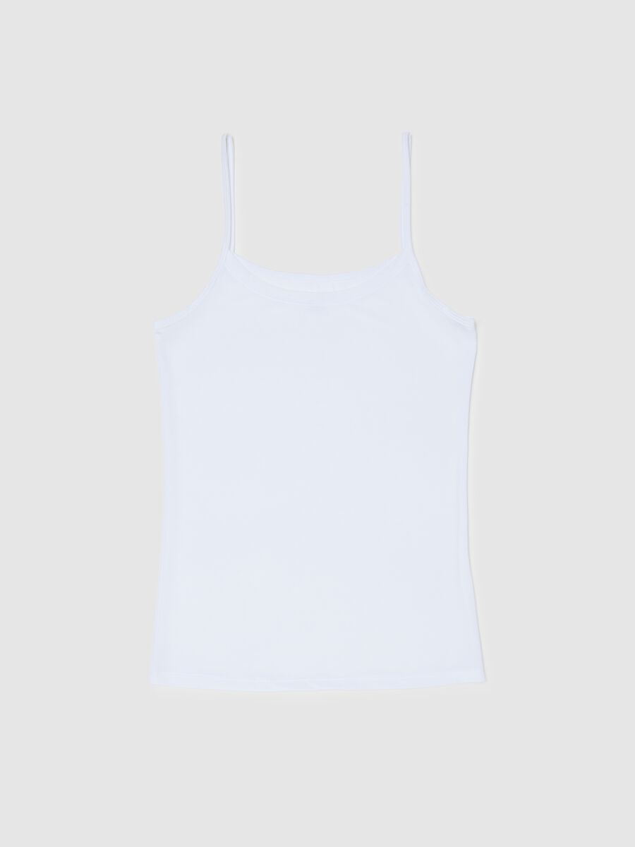 White regular fit tank top_4