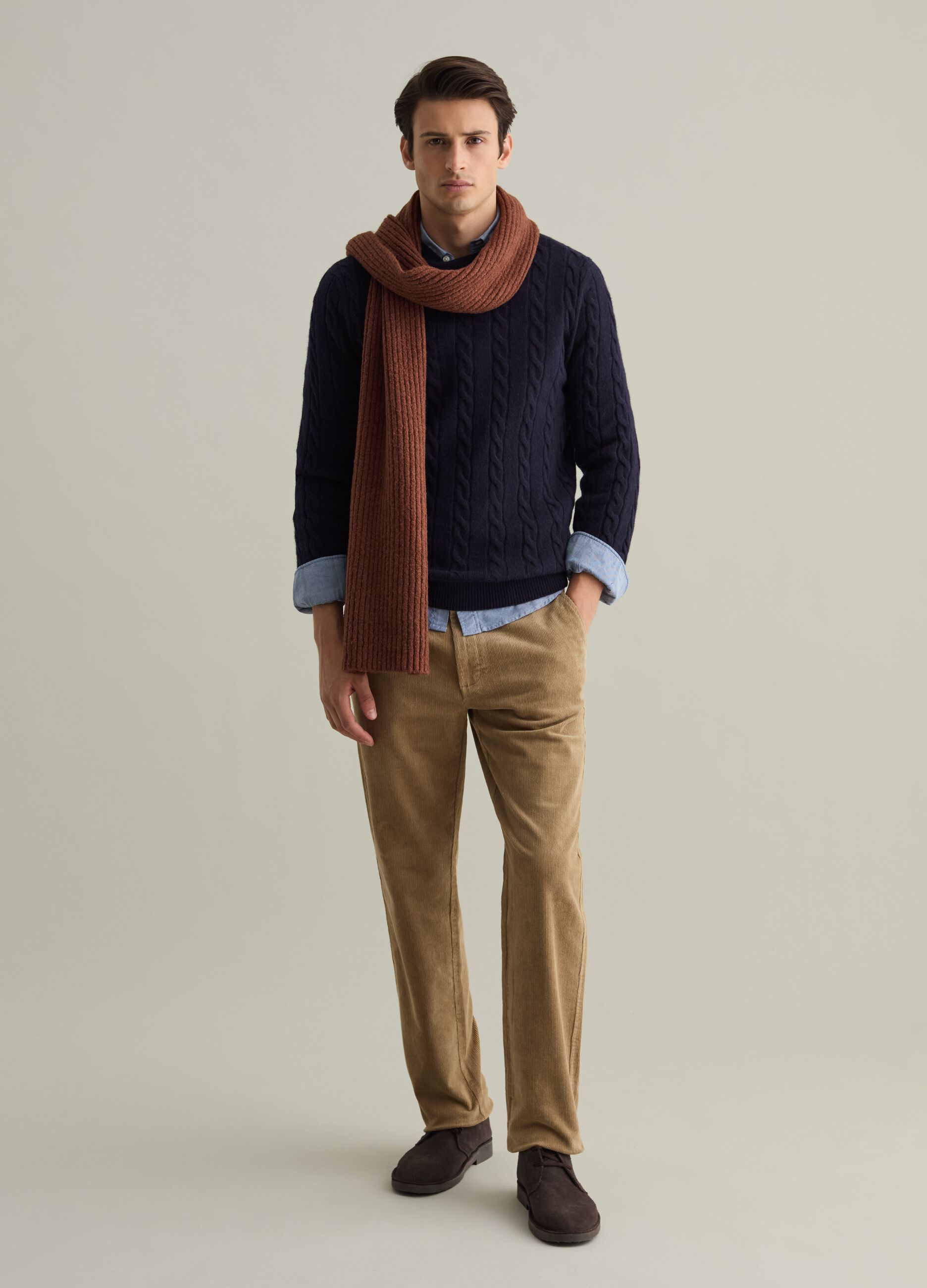 Corduroy chino trousers