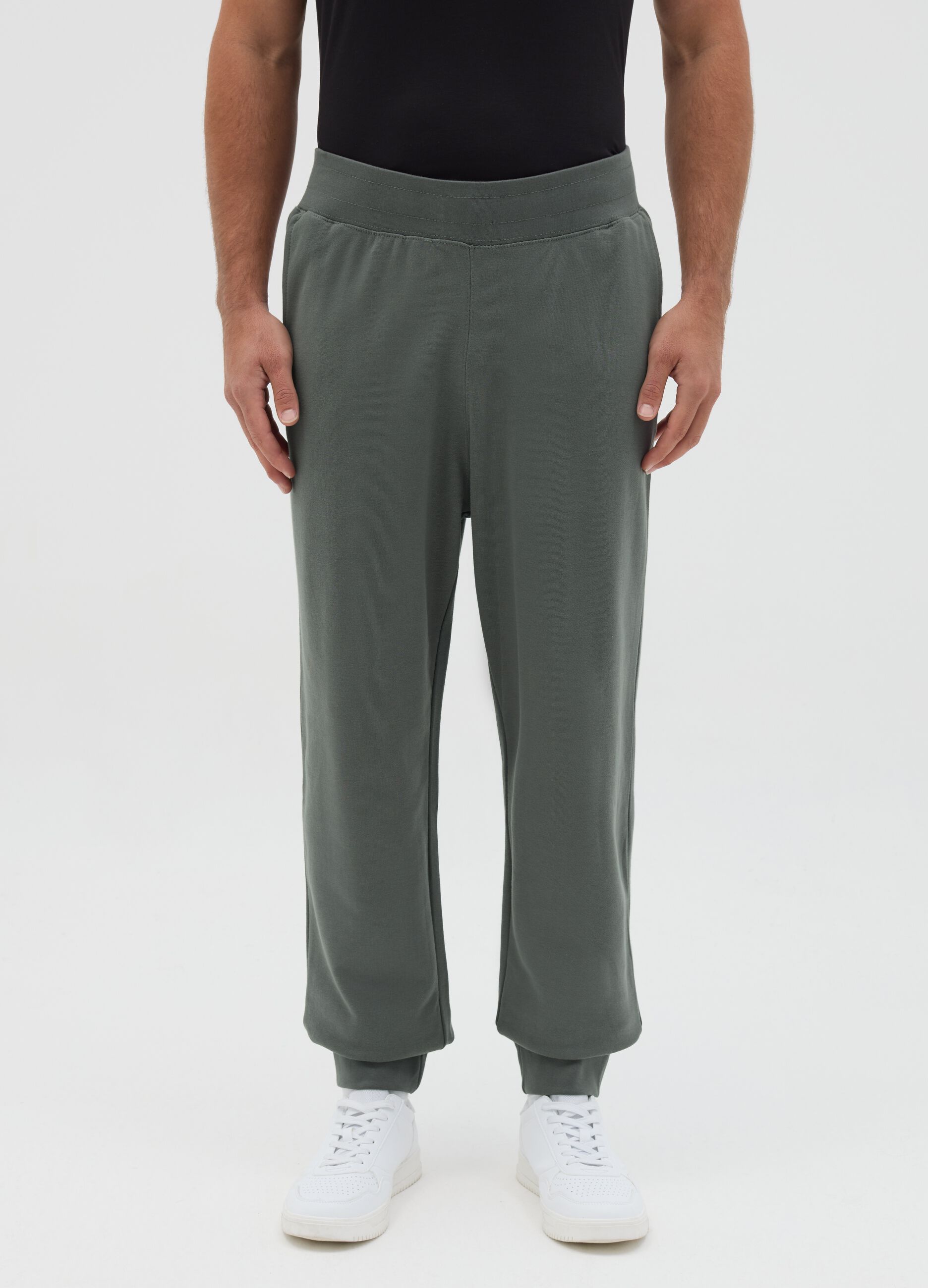 Cotton joggers with drawstring
