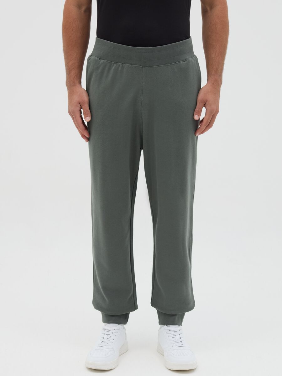 Cotton joggers with drawstring_1