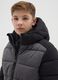 Grey padded regular fit boy's jacket_2
