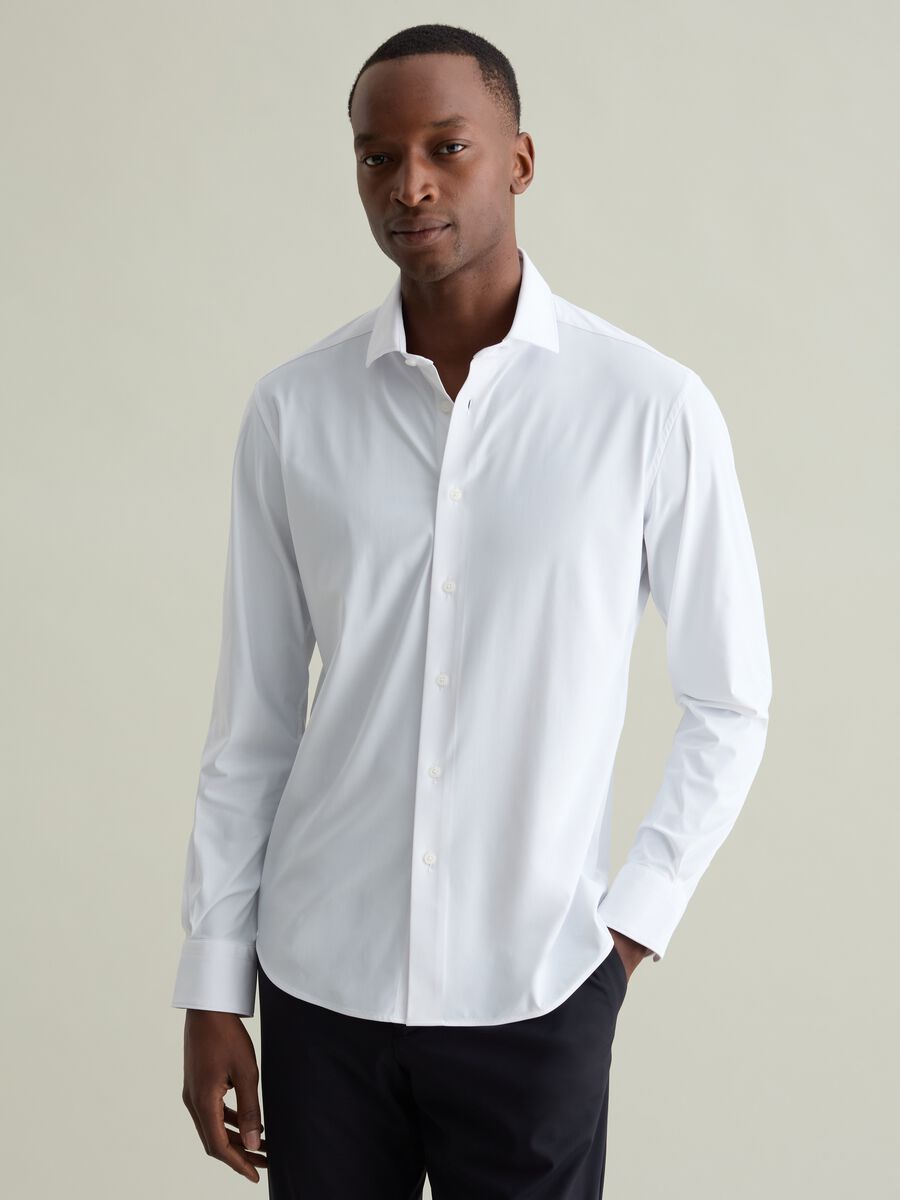 Regular-fit shirt in technical fabric_0