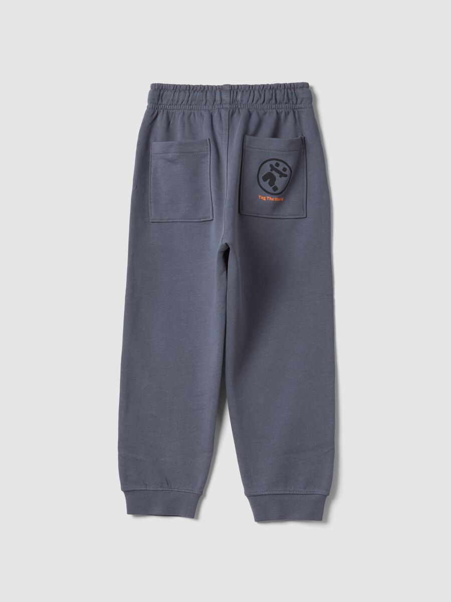 Dark grey kids&rsquo; pure cotton over-fit jogger trousers_1