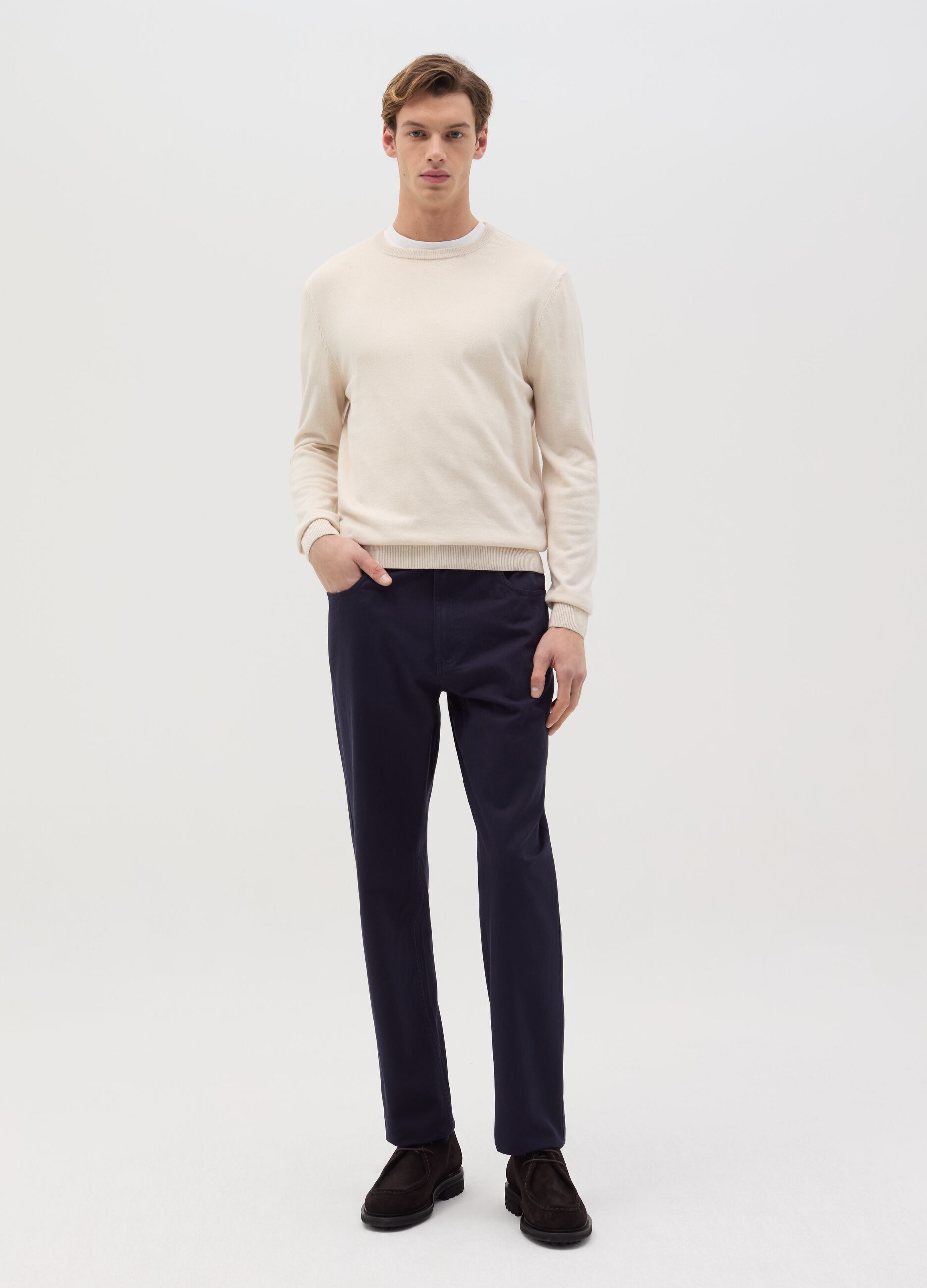 Pantalone regular fit cinque tasche
