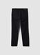 Black slim-fit five-pocket stretch cotton trousers_2