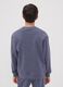 Grey pure cotton sweatshirt with front print for boys, relaxed fit_2