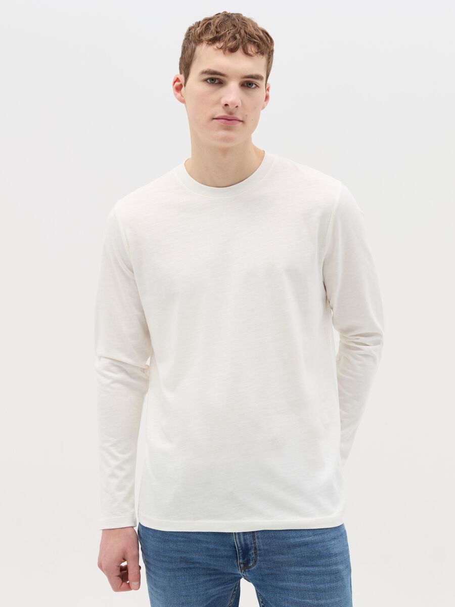 Long-sleeved T-shirt in cotton_0