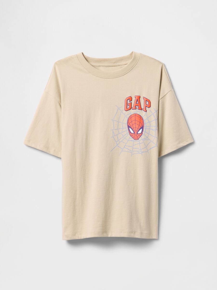 Beige T-shirt with GAP and Spider-Man print_0