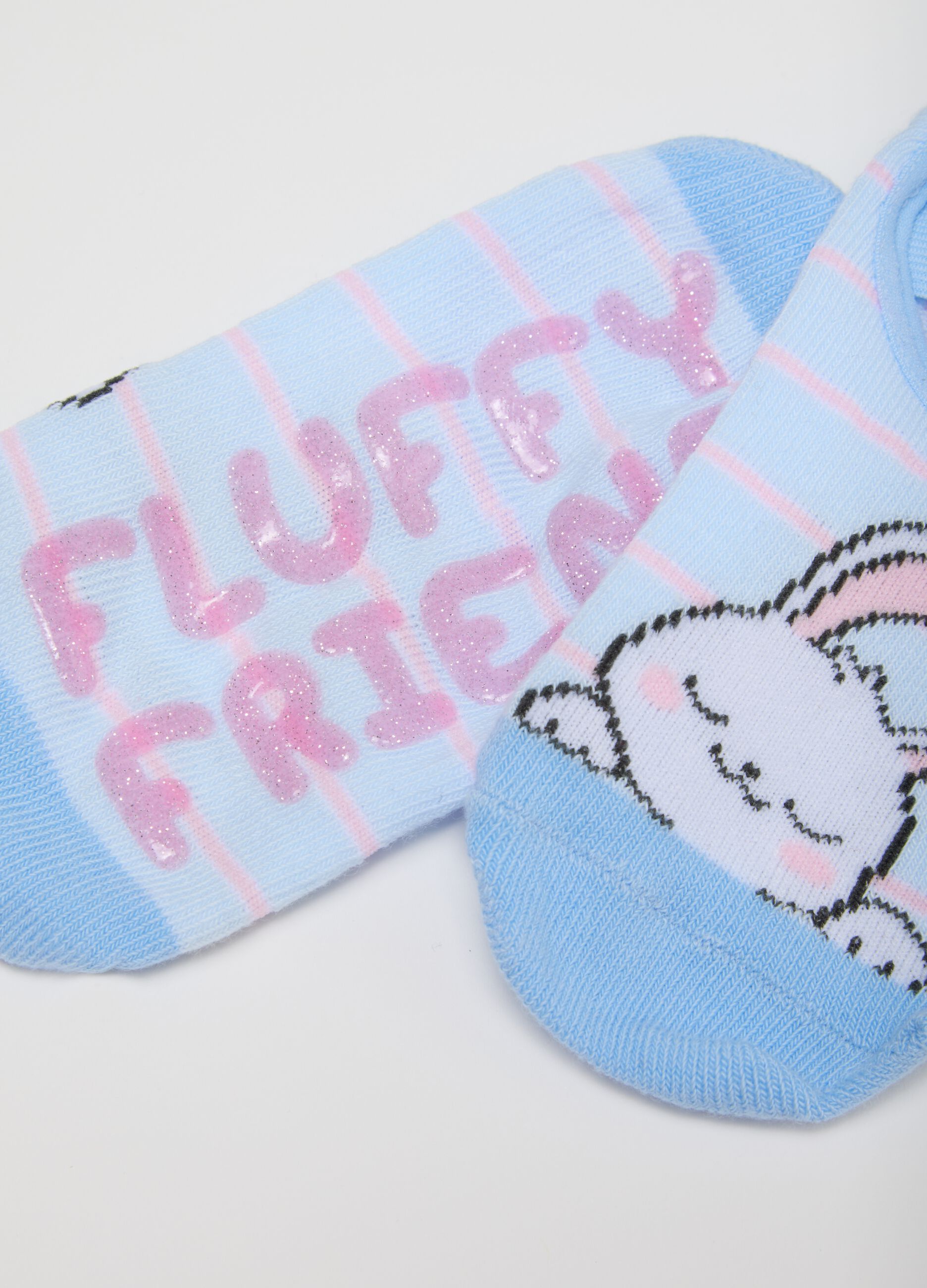 Girls' Multi-colour Cotton Blend Non-Slip Socks