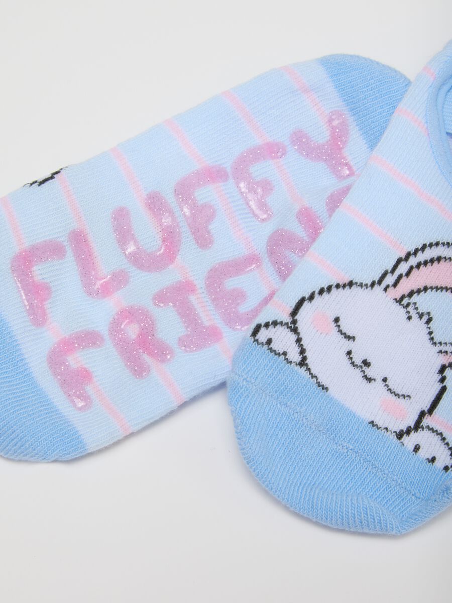 Calze da ragazza in misto cotone multicolor antiscivolo_0