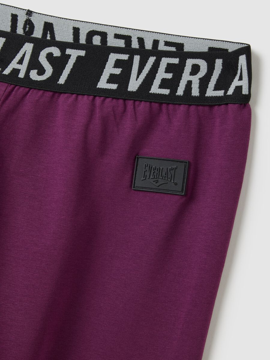 Leggings in cotone elasticizzato viola regular fit_1
