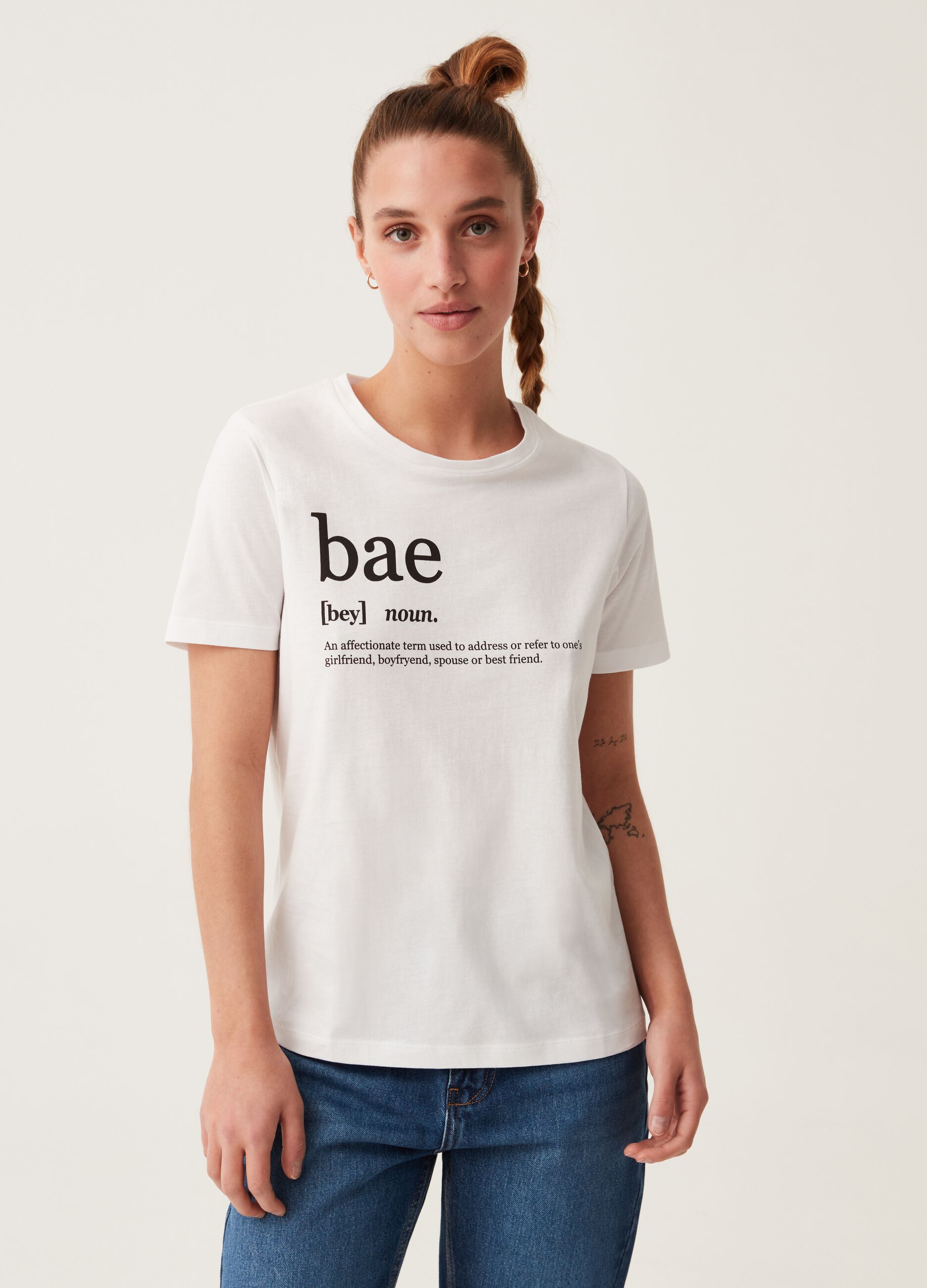 T-shirt girocollo con stampa San Valentino_0