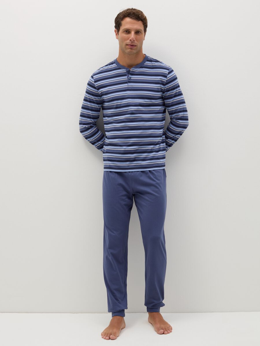 Long pyjamas with granddad neckline_0