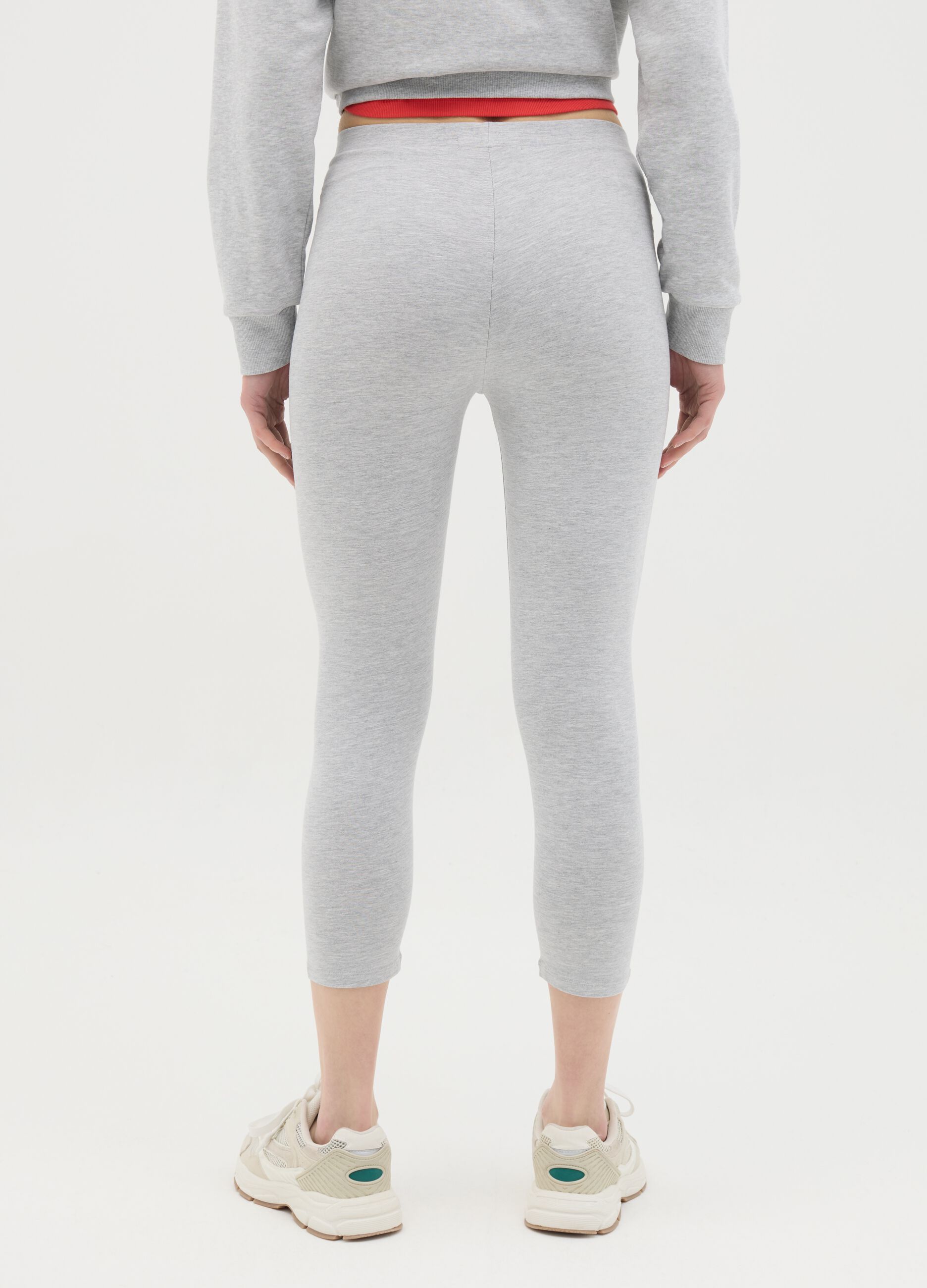 Grey stretchy cotton leggings by Ovs