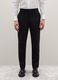 Black Stretch Fabric Regular Fit Trousers_1