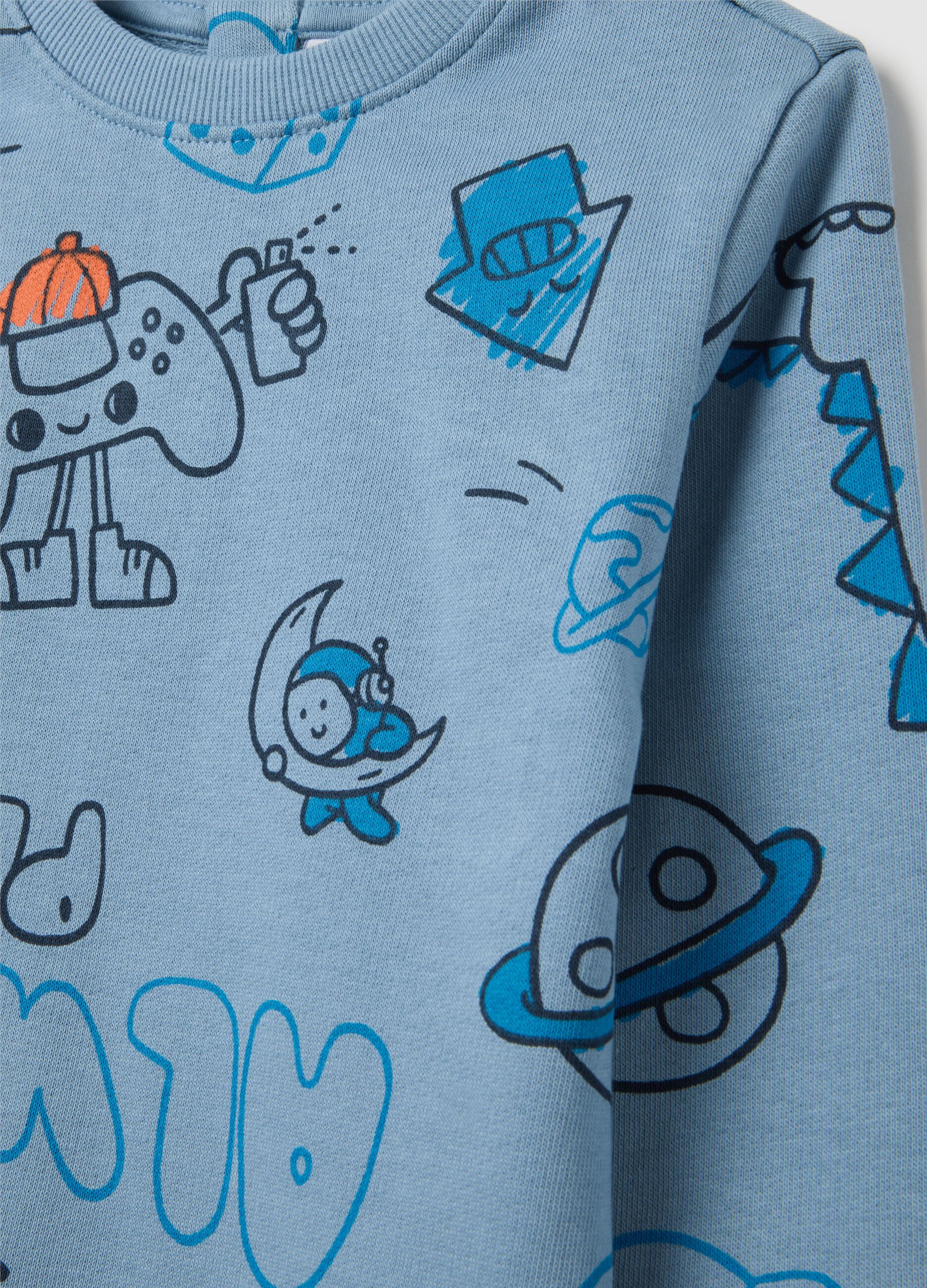 Boy's pure cotton light blue set