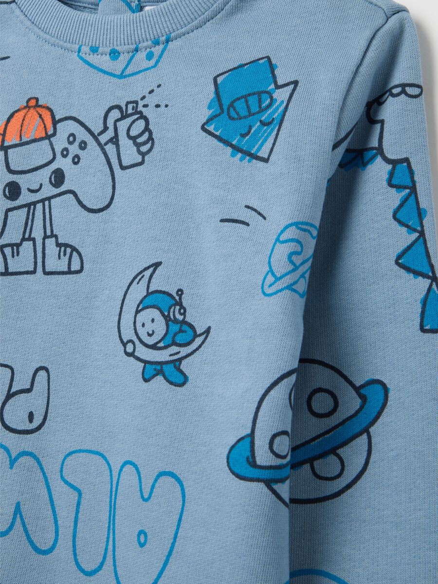 Boy's pure cotton light blue set_2