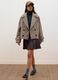 Brown wool and viscose blend coat_0