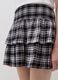 Check tiered miniskirt_3