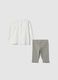 White and grey organic cotton set for baby girls_1