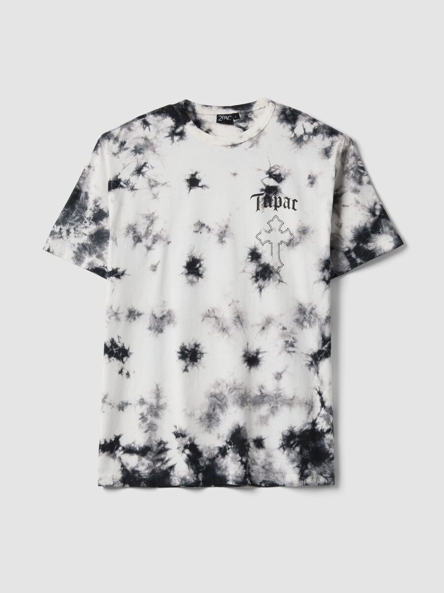 Multicolour pure cotton regular fit T-shirt with Tupac print_4