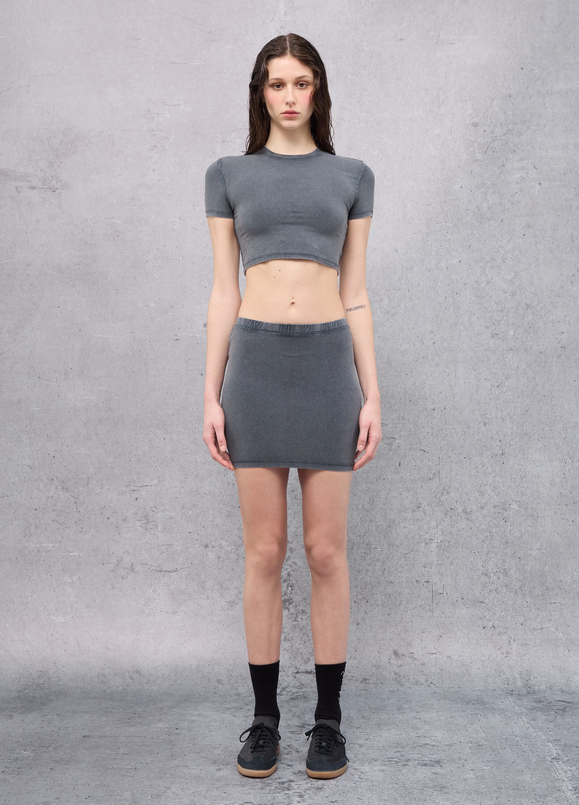 Vintage Grey Mini Skirt