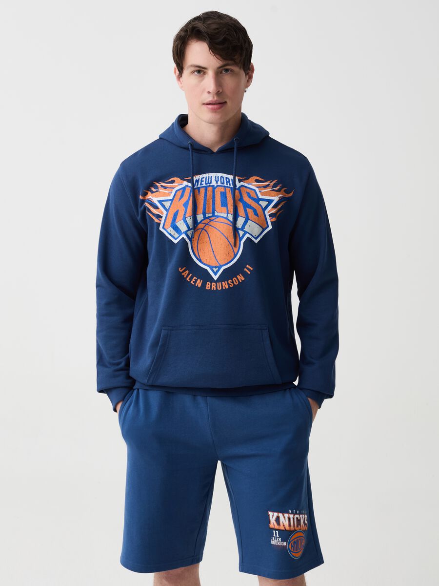 Felpa con cappuccio e stampa NBA New York Knicks_0