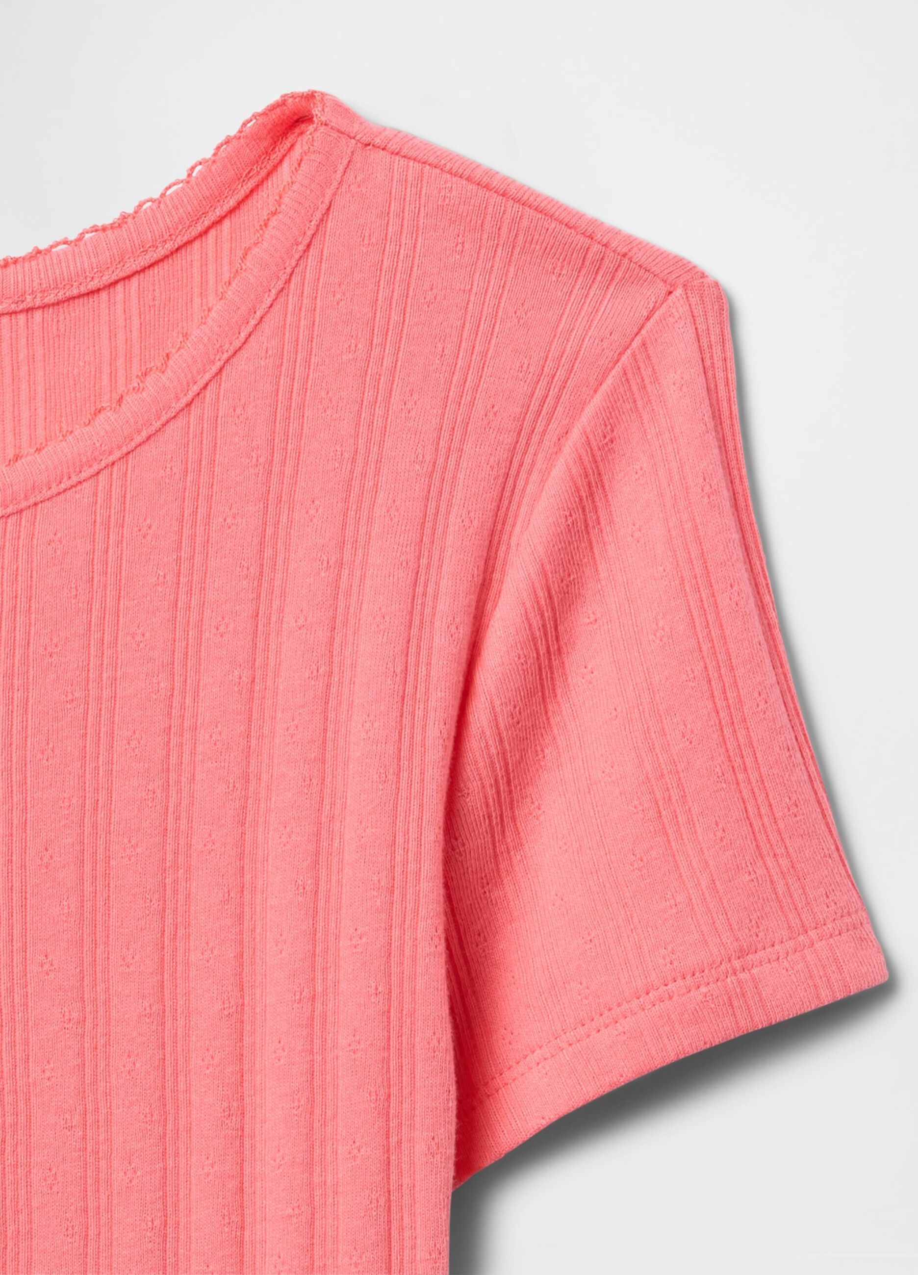 Ribbed Pink T-shirt