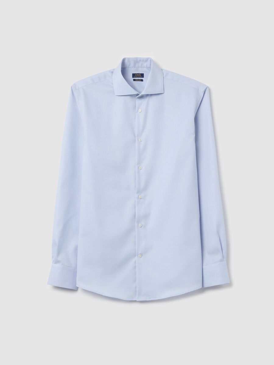 Regular-fit no-iron micro check shirt_4