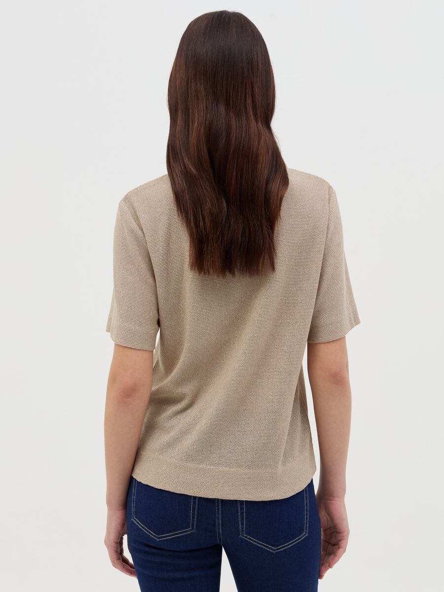 Lurex T-shirt with splits_3
