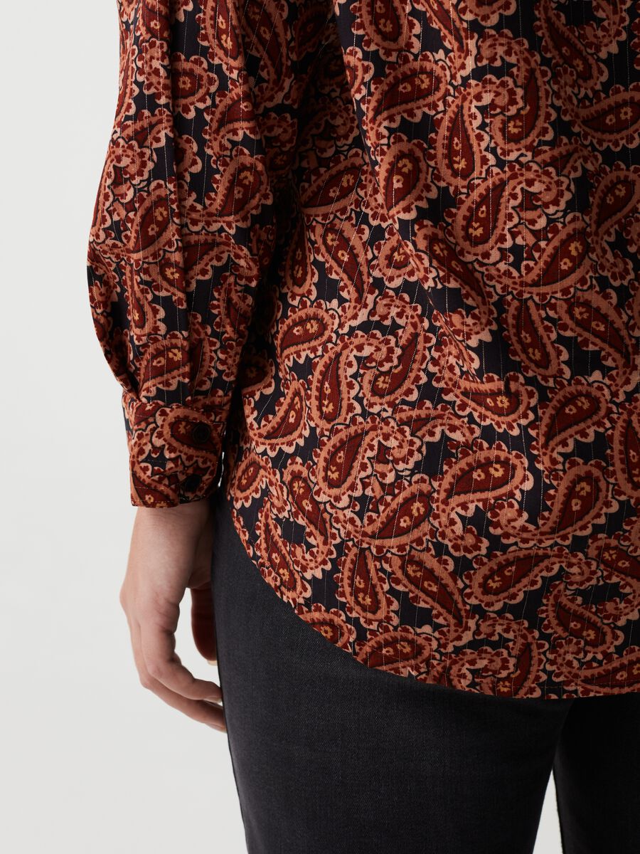 Camicia in flanella con lurex fantasia Curvy_3