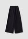 Blue parachute-fit trousers in pure cotton_2