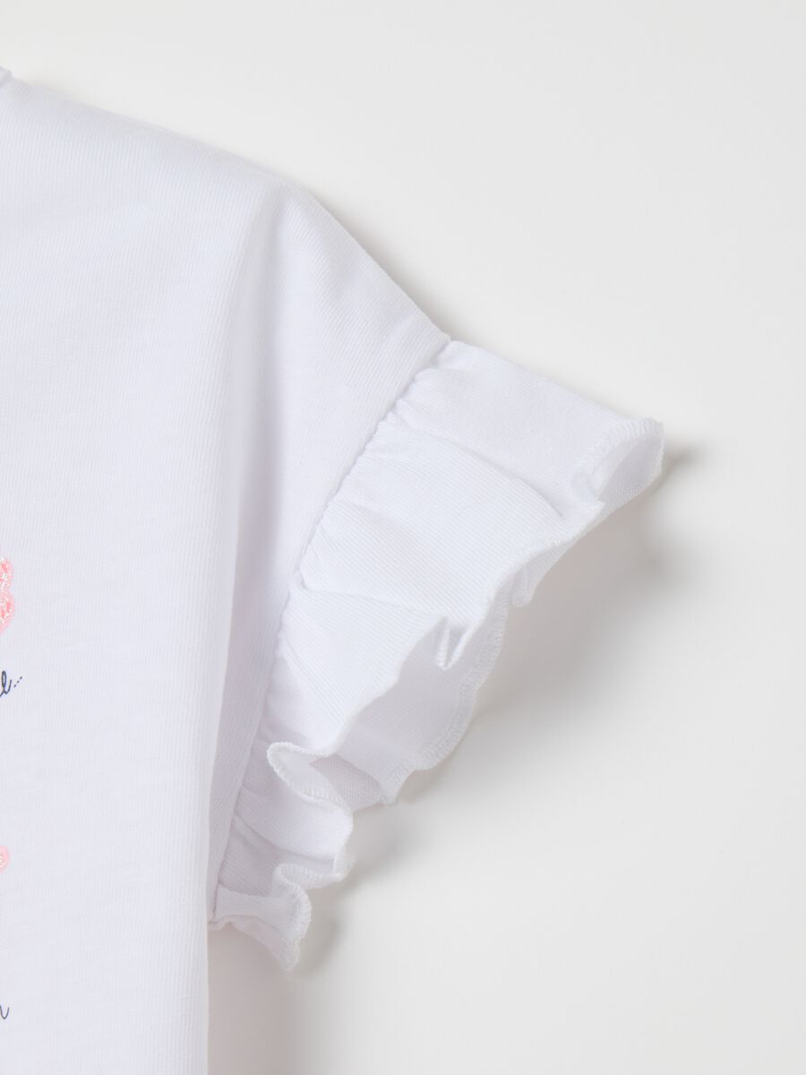 Girls' Set in Pure White and Pink Cotton_2