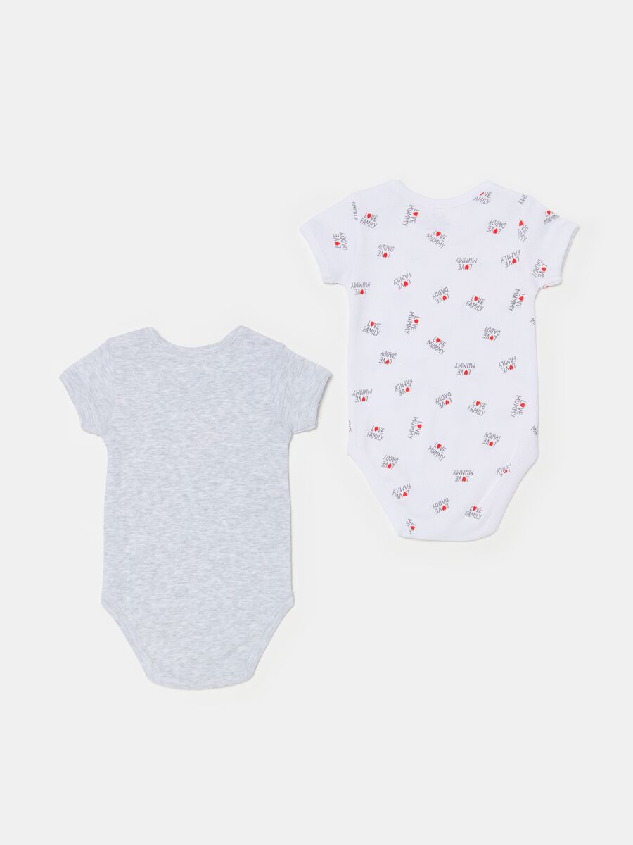 Two-pack organic cotton bodysuits with print_1