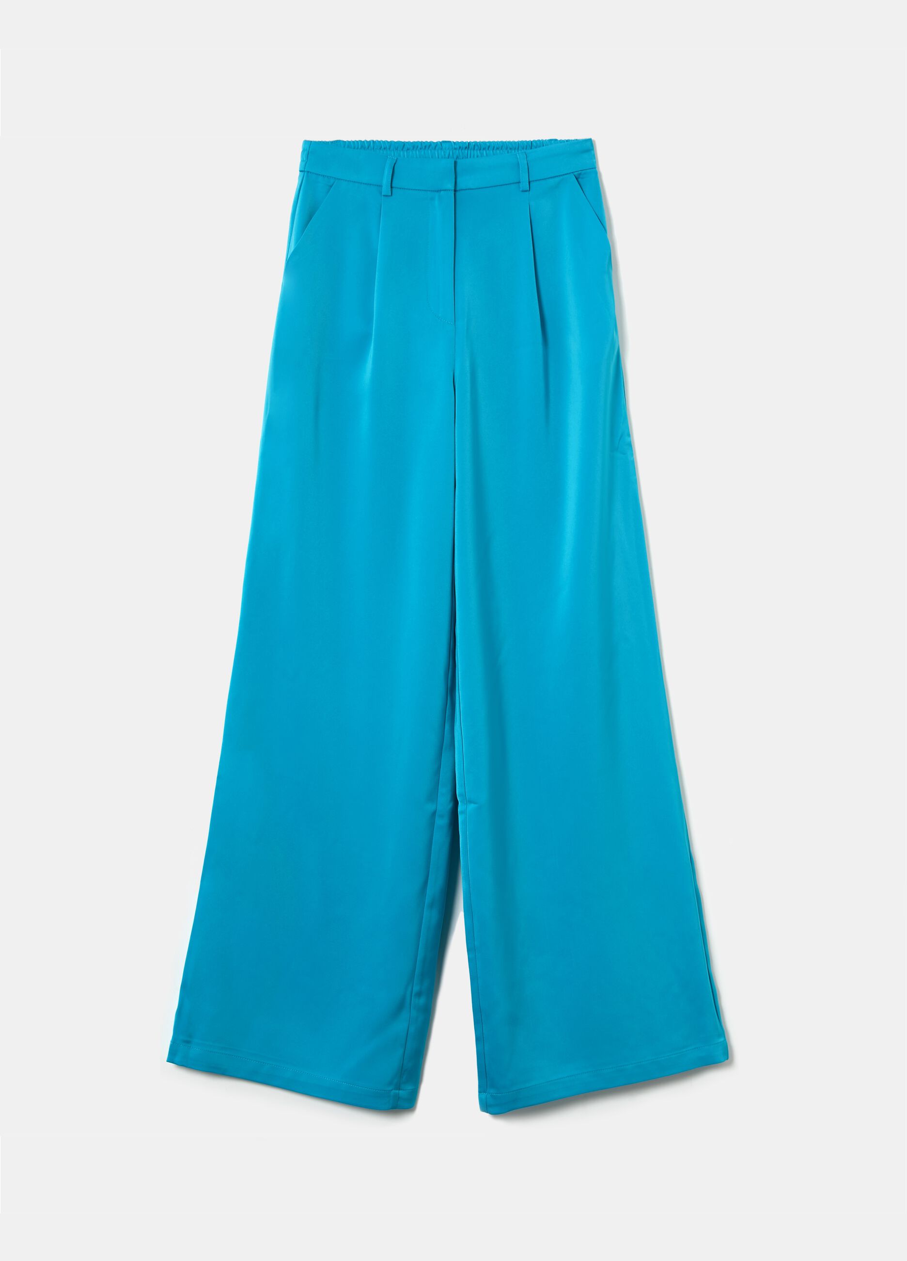 Wide-leg trousers with darts